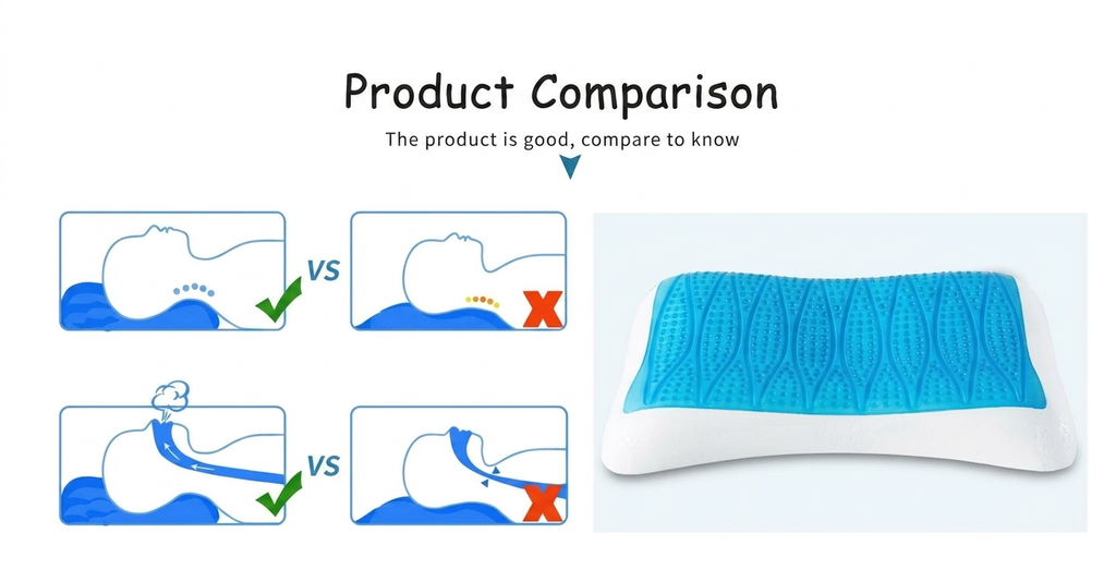 Cooling Mousse Memory Foam Health Pillow